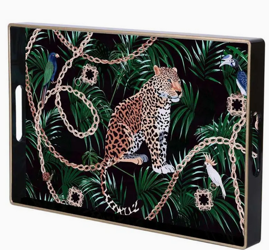 LEOPARD RECTANGLE TRAY