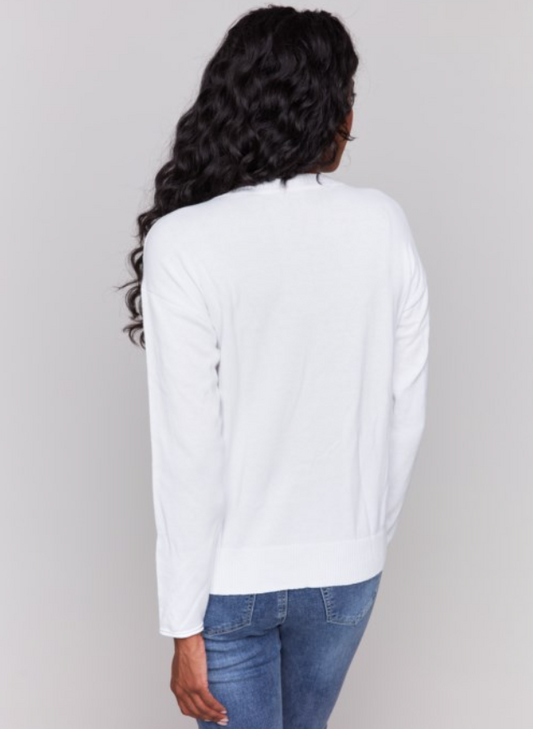 ROSA WHITE KNIT SWEATER