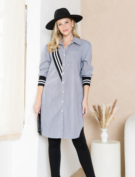 WENNA SHIRT DRESS - BLACK