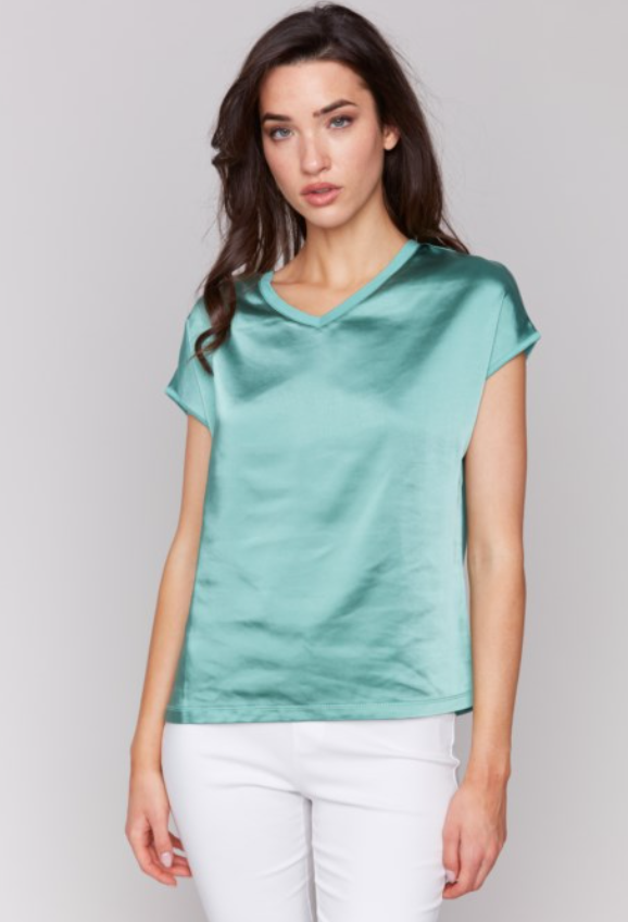 SISSI SATIN KNIT TOP