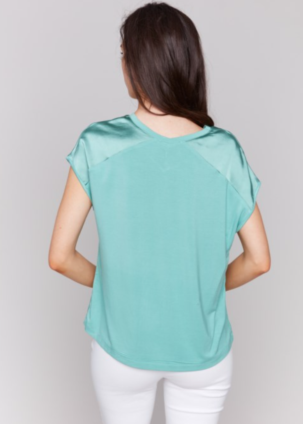 SISSI SATIN KNIT TOP