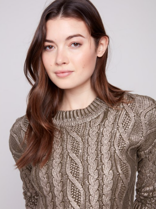 LANE SPRUCE METALLIC SWEATER