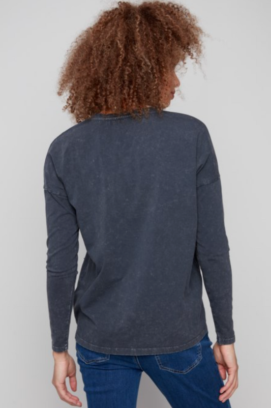 MARA V-NECK KNIT TOP