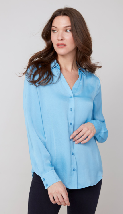 ADDISON DELPHINEUM BLOUSE