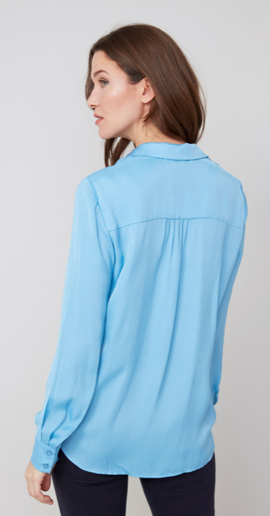 ADDISON DELPHINEUM BLOUSE