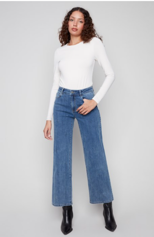 ISLA HEART WIDE LEG DENIM