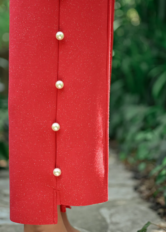 FARRAH GLITTER PEARL PANT