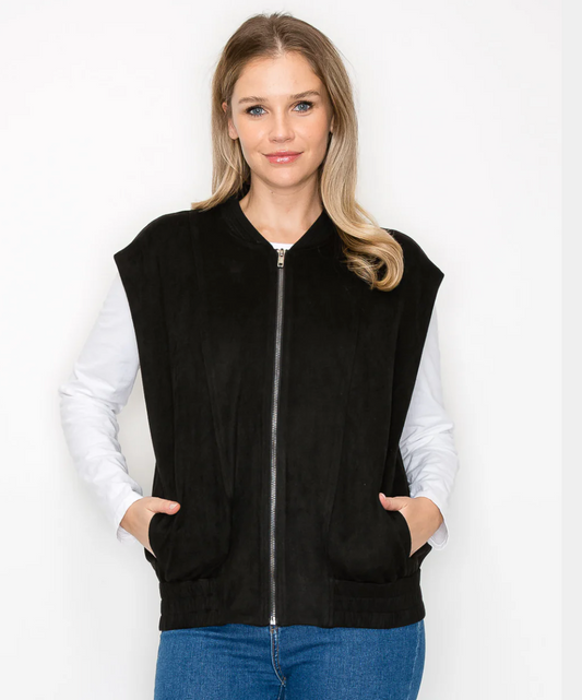 ALLISON BLACK SUEDE VEST