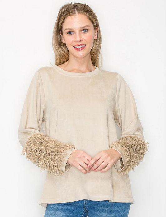 ALICE SUEDE TOP