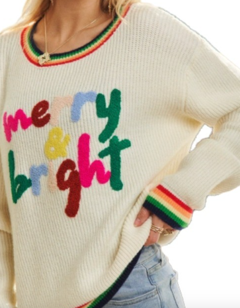 "MERRY AND BRIGHT" SWEATER