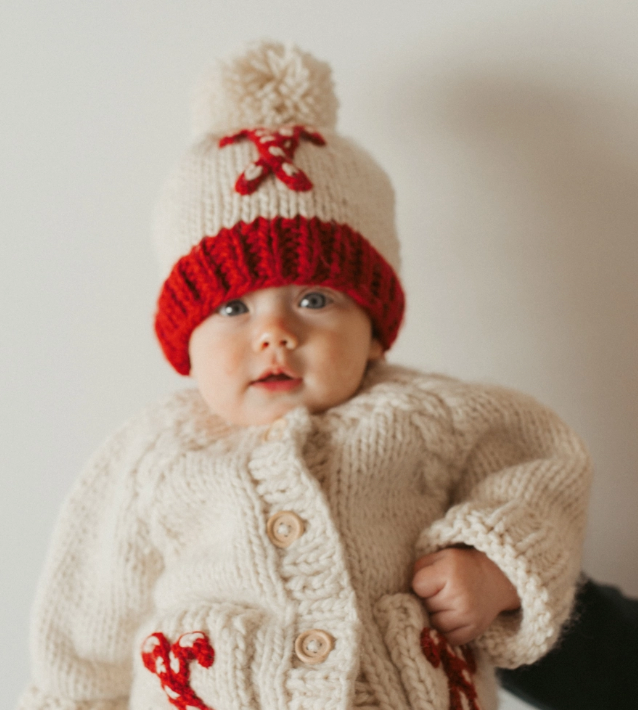 CANDY CANE BABY HAT