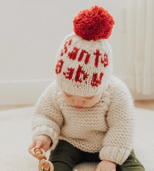 "SANTA BABY" BABY HAT