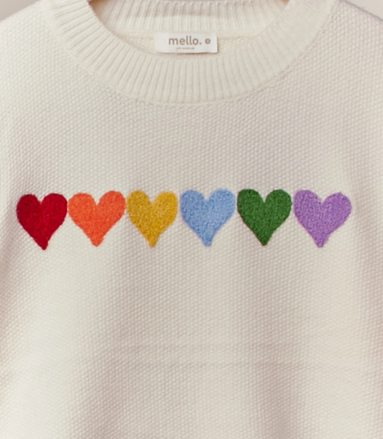 RAINBOW HEART SWEATER