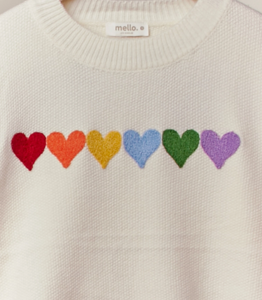 RAINBOW HEART SWEATER