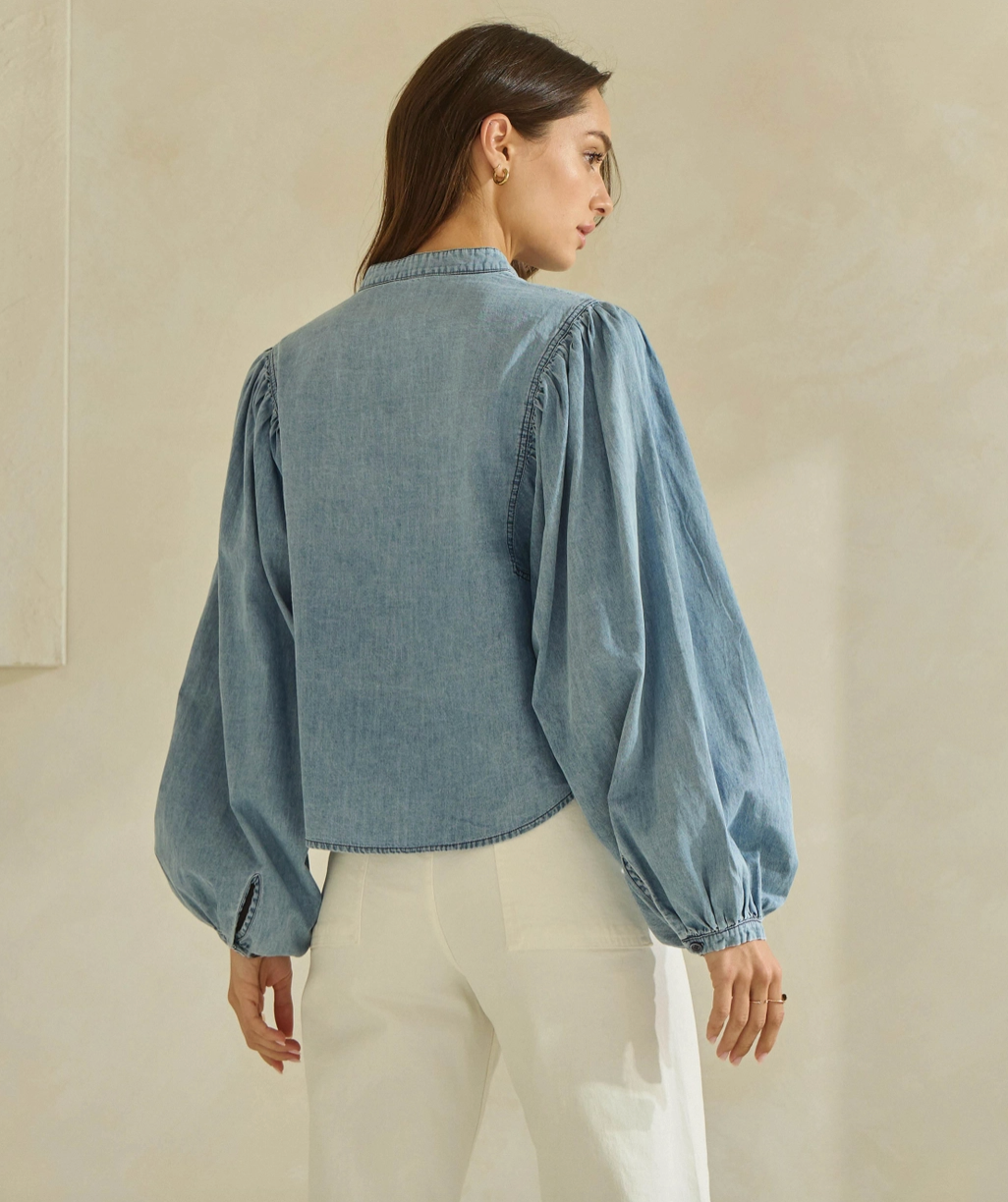 LAINEY DENIM BLOUSE