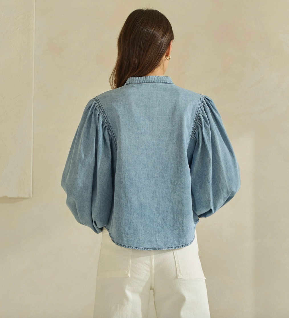 LAINEY DENIM BLOUSE