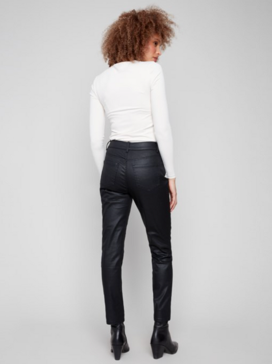 CAITLIN BLACK WAXED PANT