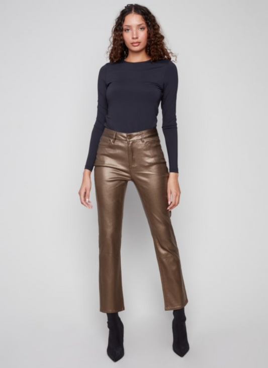 CAITLIN COPPER WAXED PANT