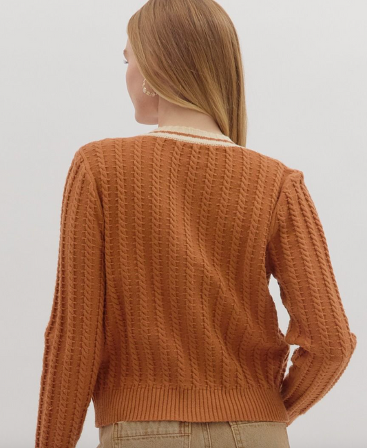 ANGELICA BURNT ORANGE SWEATER