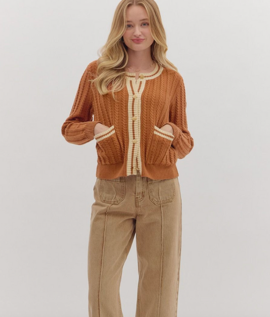 ANGELICA BURNT ORANGE SWEATER