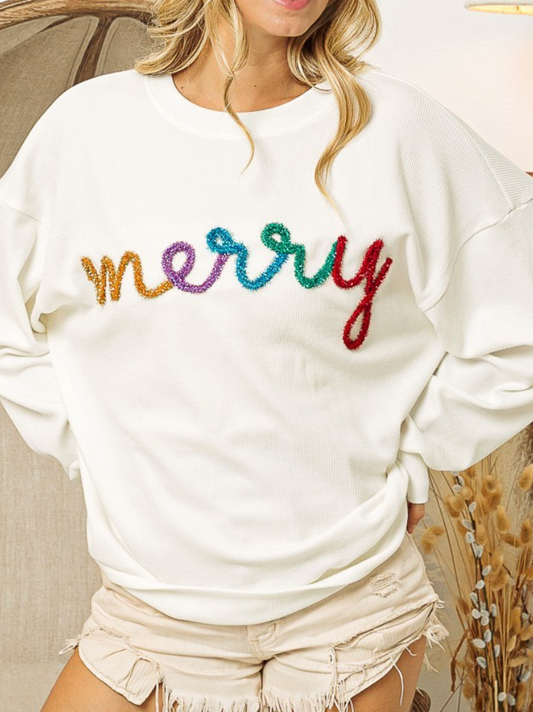 MERRY TINSEL SWEATER