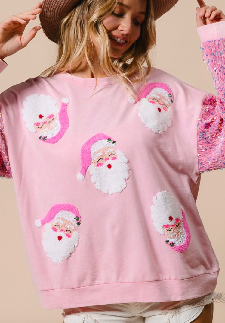 PINK SANTA TOP
