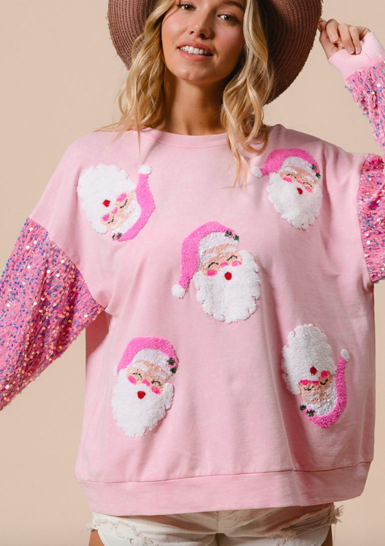 PINK SANTA TOP