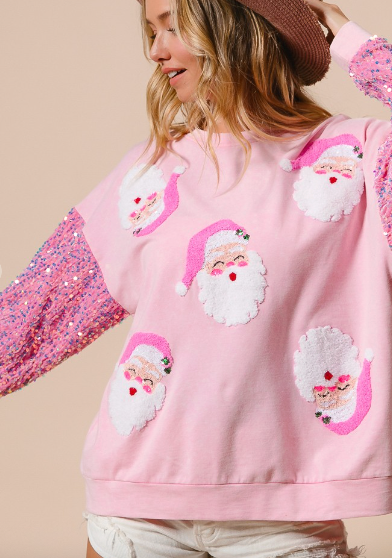 PINK SANTA TOP