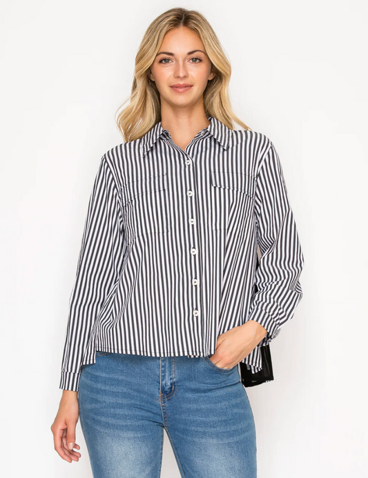 JENN PLEATED SHIRT