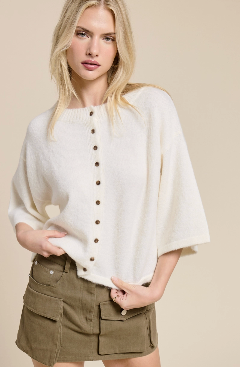 POSIE SHORT SLEEVE SWEATER