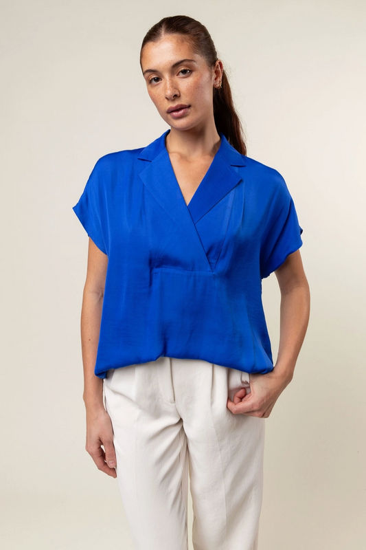 JOSEFINE CAPRI BLUE BLOUSE