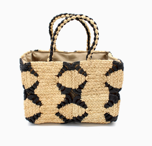 CORA NATURAL & BLACK BAG
